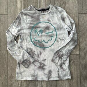 Art Class Boys Long Sleeve Shirt Tie Dye Happy Face Palm Tree/ Skateboard size M